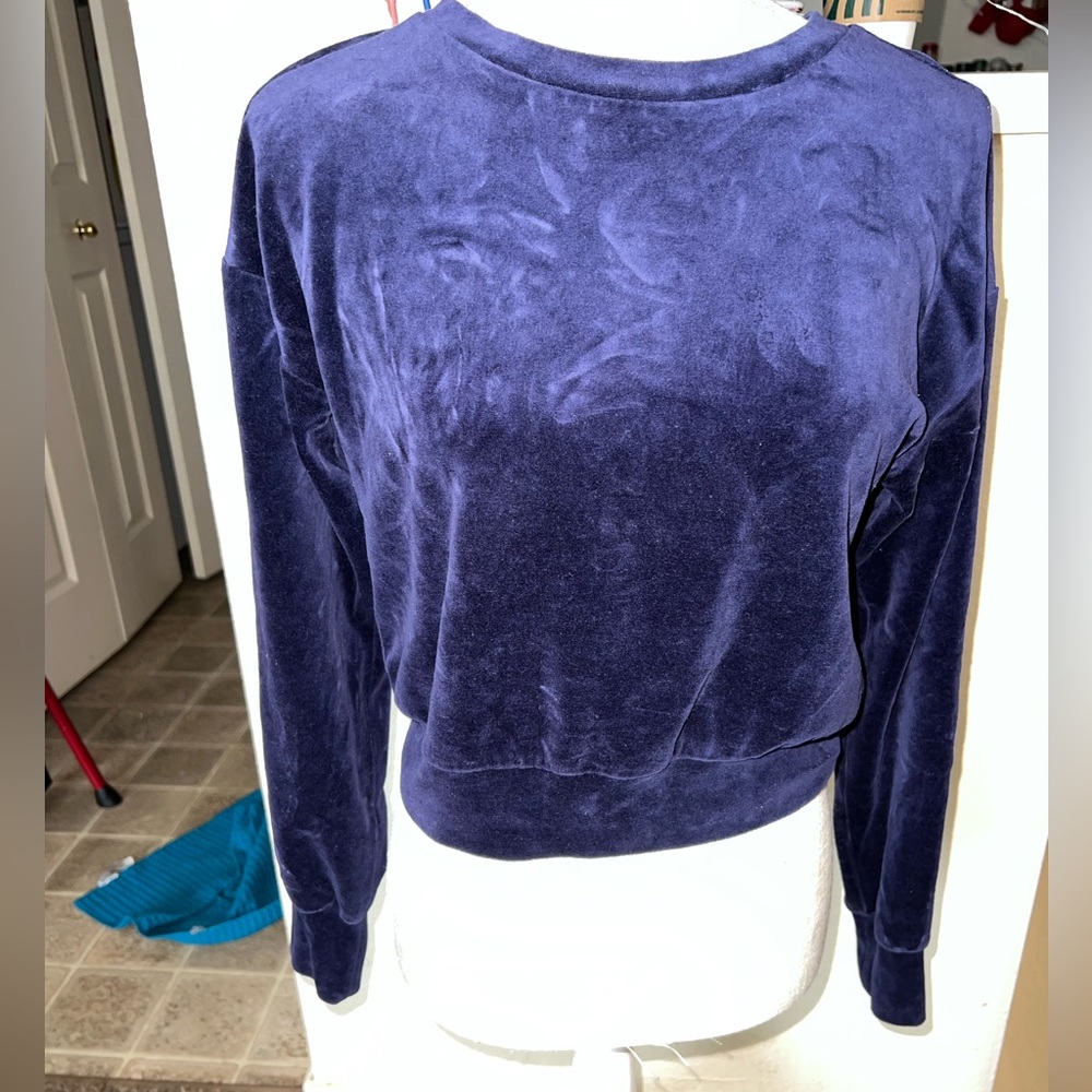 Forever 21 dark blue velvet sweater